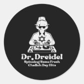 Hanukkah Mr Dreidel Dj Funny Chanukkah Jewish Men  Ronde Sticker (Voorkant)