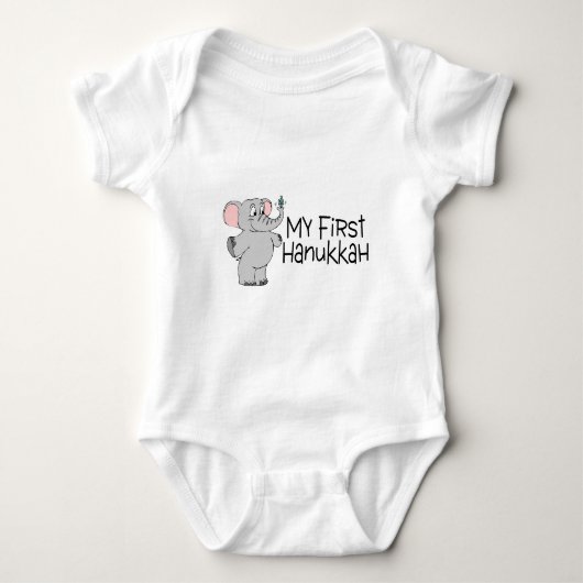 Hanukkah My First Hanukkah (olifant) Romper (Voorkant)
