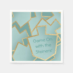 Hanukkah Napkin Pas New Elegant Turquoise aan Servet