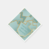 Hanukkah Napkin Pas New Elegant Turquoise aan Servet (Hoek)