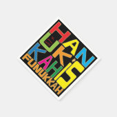 Hanukkah Napkin personalize "Hanukkah is Funukkah" Servet (Hoek)