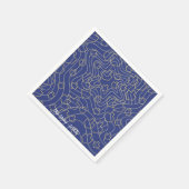 Hanukkah Napkin personalize "Stars & Dreidels" Servet (Hoek)