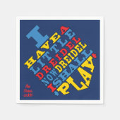 Hanukkah Napkins personalize "Dreidel Spin" Servetten (Voorkant)