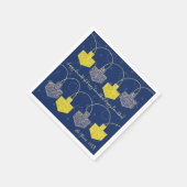 Hanukkah Napkins personalize "Hanukkah Dreidels" Servetten (Hoek)