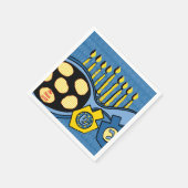 Hanukkah Napkins Personalize "Latkes & Lights" Servet (Hoek)