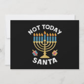Hanukkah Niet Vandaag Kerstman Joods Chanukah  Kaart (Voorkant)