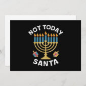 Hanukkah Niet Vandaag Sinterklaas Joods Chanukah Kaart (Voorkant / Achterkant)