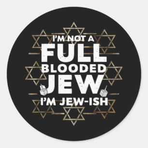 Hanukkah Niet Volbloed Jood Joods Chanukah Ronde Sticker