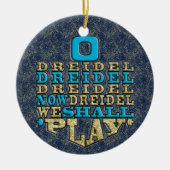 Hanukkah "O Dreidel Dreidel.."/Circle Ornament (Voorkant)
