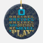 Hanukkah "O Dreidel Dreidel.."/Circle Ornament (Achterkant)