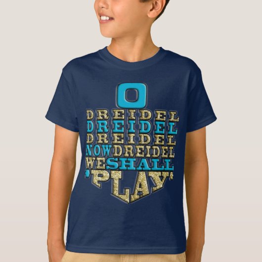 Hanukkah "O Dreidel Dreidel Dreidel" Kind T-Shirt (Voorkant)