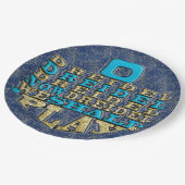 Hanukkah ODreidel Papieren Bordje (Gekanteld)