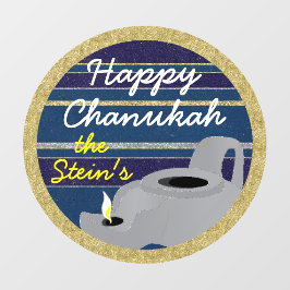 Hanukkah Oil Lamp Window Cling Raamsticker