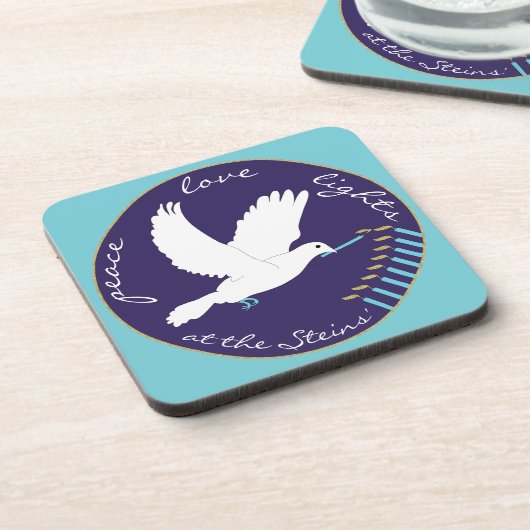 Hanukkah Onderzetter personaliseert de kaarsen van (Linkerzijde)