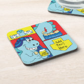 Hanukkah Onderzetter personaliseert DinoLatke Eate (Linkerzijde)