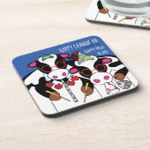 Hanukkah Onderzetters Happy Moo Year (Linkerzijde)