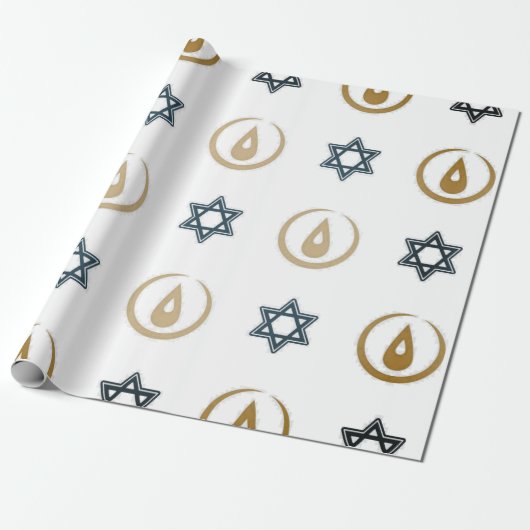 hanukkah pakpapier (Uitgerold)