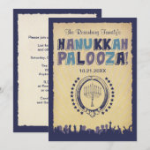 Hanukkah Palooza Uitnodiging (Voorkant / Achterkant)