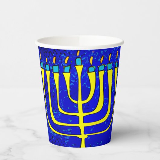 Hanukkah Papieren Bekers (Links)