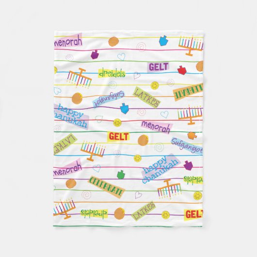 Hanukkah Party Fleece Deken/Klein Deken (Voorkant)