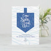 Hanukkah Party Invitation / kom met ons mee Kaart (Staand voorkant)