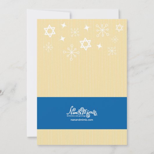 Hanukkah Party Invitations Retro Kaart (Achterkant)