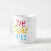 Hanukkah Party Love Light Latkes gepersonaliseerd Koffiemok (Voorkant links)