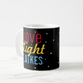 Hanukkah Party Love Light Latkes gepersonaliseerd Koffiemok (Voorkant links)