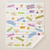 Hanukkah Party Sherpa Blanket/Medium Sherpa Deken (Voorkant)