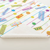 Hanukkah Party Sherpa Blanket/Medium Sherpa Deken (3/4)