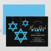 Hanukkah Party Star van David Kaart (Voorkant / Achterkant)