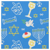 Hanukkah Pattern Stof (Close Up)