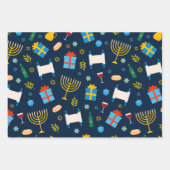 Hanukkah Pattern Wrapping Paper (Voorkant 2)