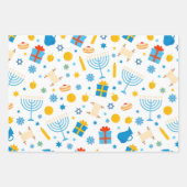 Hanukkah Pattern Wrapping Paper (Voorkant)