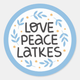 Hanukkah Peace and Latkes Sticker