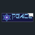 Hanukkah Peace Art Bumpersticker<br><div class="desc">Blauwen van alle schoppen,  lila en lavender in een bloesvorm met een zeszijdige ster in het midden is een geweldige manier om Hanoeka te vieren en tegelijkertijd je individualiteit te uiten.</div>