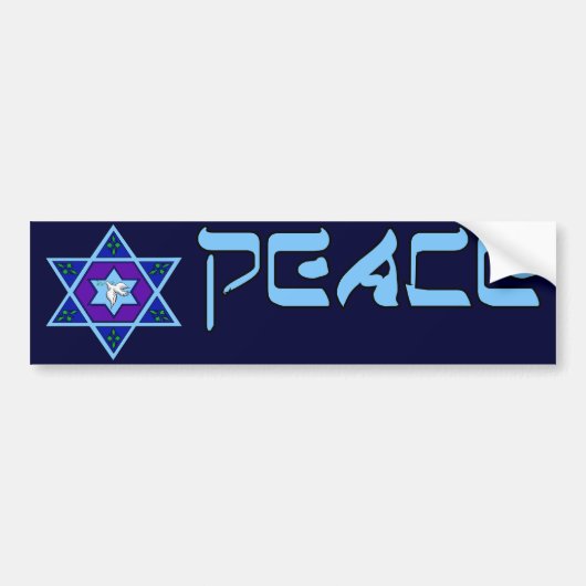 Hanukkah Peace Art Bumpersticker (Voorkant)