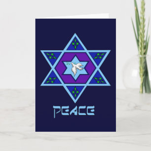 Hanukkah Peace Art Feestdagen Kaart
