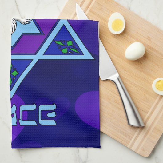 Hanukkah Peace Art Theedoek (Quarter Fold)