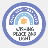 Hanukkah Peace Light Sticker (Voorkant)
