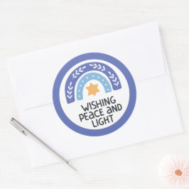 Hanukkah Peace Light Sticker