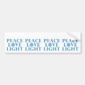 Hanukkah - Peace Love Light Bumpersticker (Voorkant)