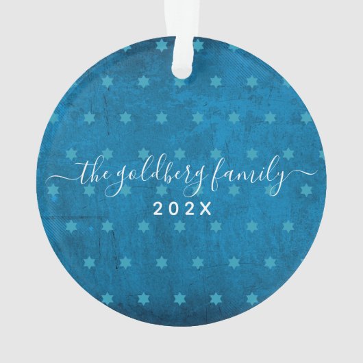 Hanukkah Peace Love Light Yellow Menorah Keepomwil Ornament (achterkant)