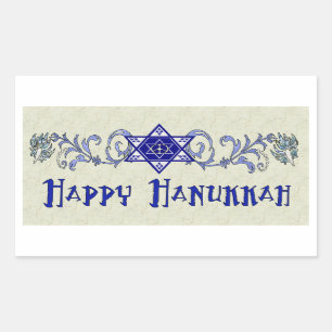 Hanukkah Peace Star Rechthoekige Sticker