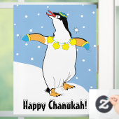 Hanukkah Penguin in the Snow Window Cling Raamsticker (Huis)