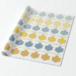 Hanukkah personalize Giftwrap "Dreidel Blue/Tan" Cadeaupapier<br><div class="desc">Pas uw eigen Hanukkah Gift Wrapping Paper "Dreidel Palette Blue/Tan" aan door tekst, "The Steins" "Happy" en "Hanukkah" te verwijderen en uw eigen tekst toe te voegen op het omslagpapier. Kies uw favoriete doopvontstijl, kleur, en grootte. Ook veel tekstbewerkingsgereedschappen. Maak het leuk! Geniet van mijn nieuwste papieren ontwerp. De prijs...</div>