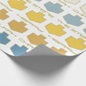 Hanukkah personalize Giftwrap "Dreidel Palette" Cadeaupapier (Hoek)