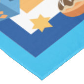 Hanukkah Persoonlijke Dreidels Donuts & Stars Tafelkleed (Gekanteld)
