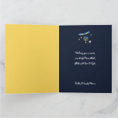 Hanukkah Persoonlijke Menorah Dreidel Kaart (Binnen)