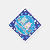 Hanukkah Pets Napkins Cocktail Personaliseren Servet (Hoek)